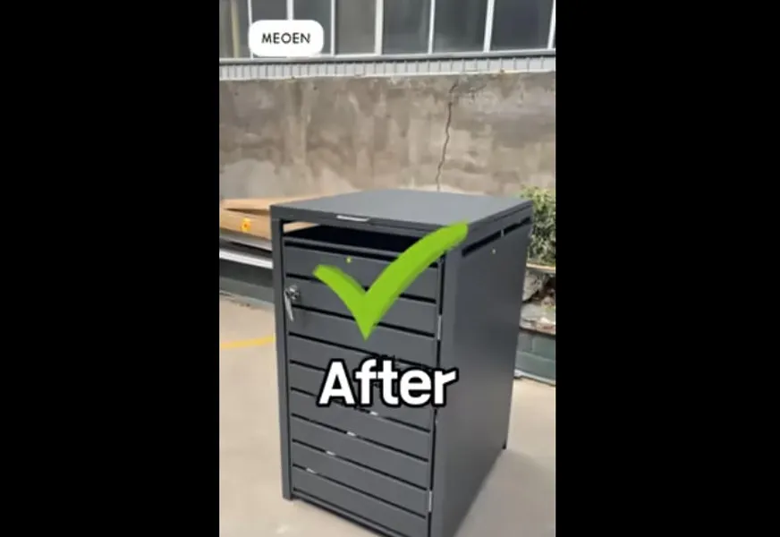 Schmutziger Plastik-Mülleimer vs. Sauberer Stahl-Mülleimer!