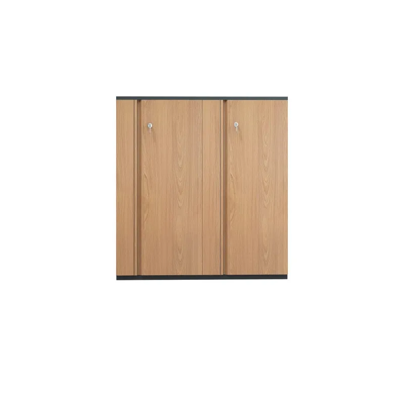1090mm Vier-Tür-Holzmaserung-Transfer-Aktenschrank aus Stahl, niedrig, abschließbar